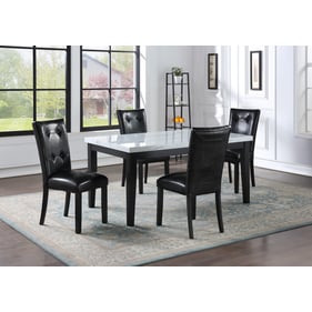 Steve Silver Sterling Ebony 5pc Dining Set