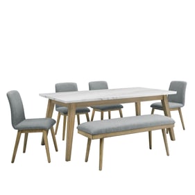 Steve Silver Vida Gray Burnished Blonde 6pc Dining Room Set