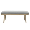 Vida Gray Polyester Dining Bench