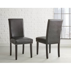 2 Steve Silver Verano Black PU Side Chairs