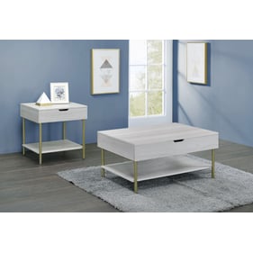 Steve Silver Whitman Weathered White 3pc Coffee Table Set