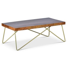 Steve Silver Walter Mango Wood Brass Inlay Cocktail Table