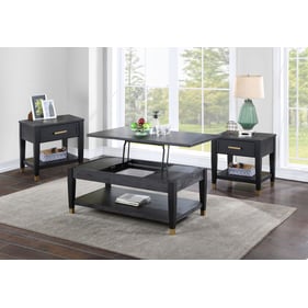 Steve Silver Yves Rubbed Charcoal 3pc Coffee Table Set with Sofa Table