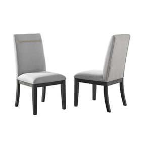 2 Steve Silver Yves Charcoal Grey Performance Chairs