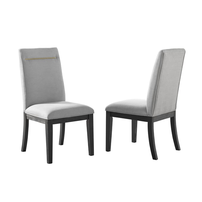 2 Steve Silver Yves Charcoal Grey Performance Chairs SSF-YS500SG