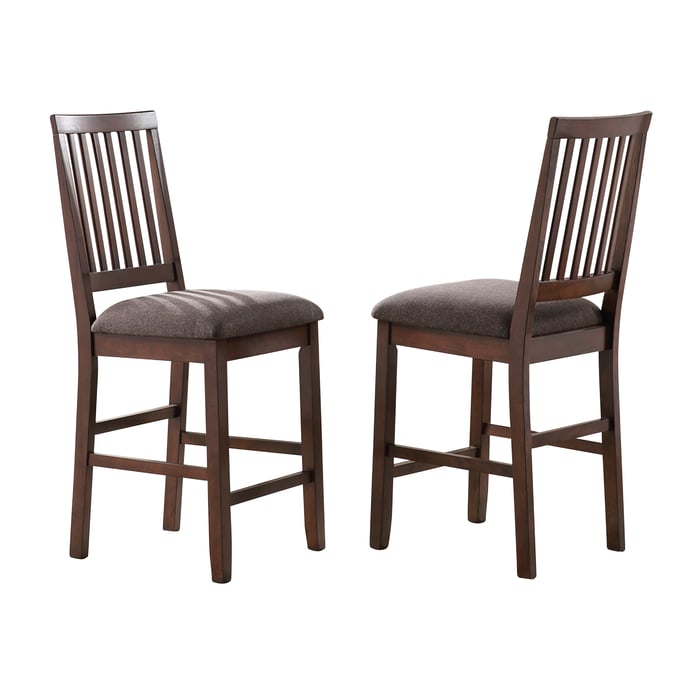 2 Steve Silver Yorktown Espresso Counter Chairs SSF-YT500CC