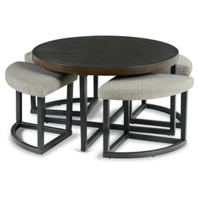 Steve Silver Yukon Ebony Coffee Table with Stools