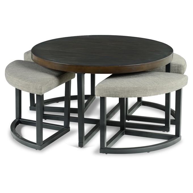 Steve Silver Yukon Ebony Coffee Table with Stools SSF-YU3636NT