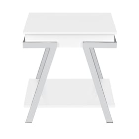 Steve Silver Zena White Square End Table