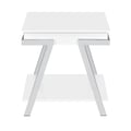 Zena White Square End Table