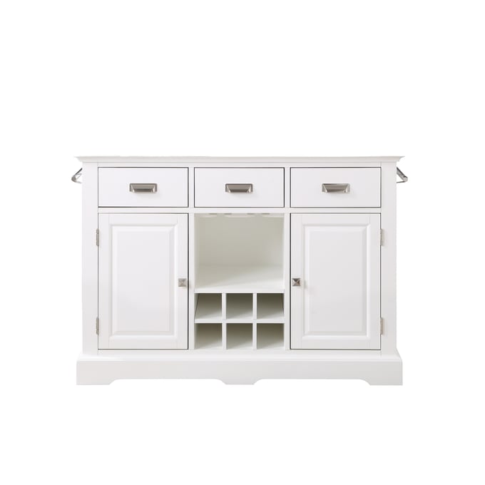 Steve Silver Zermatt White Kitchen Island Base SSF-ZR380CKB