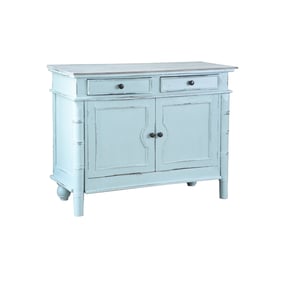 Sunset Trading Shabby Chic Cottage Sky Blue Limewash Cabinet Buffet