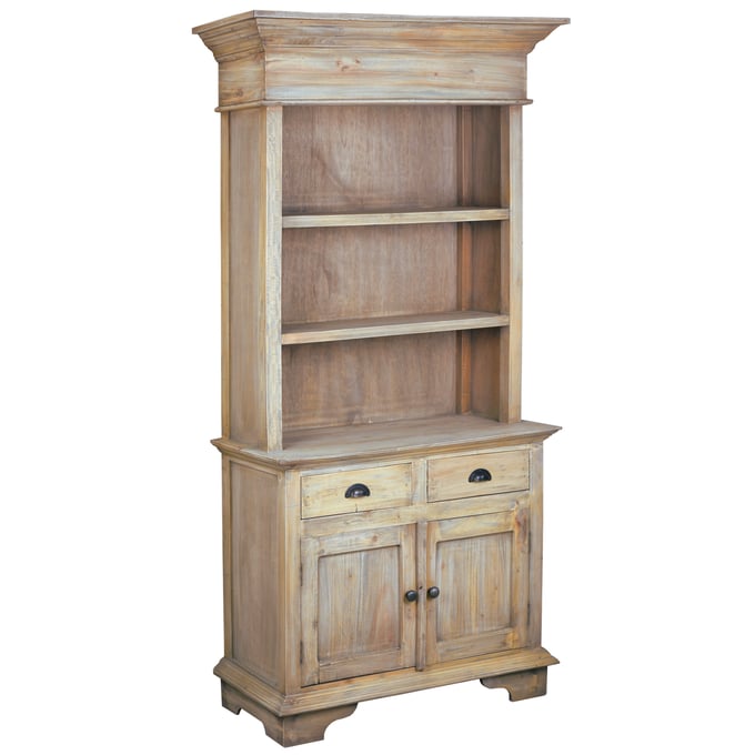 Sunset Trading Shabby Chic Cottage Driftwood Brown Hutch Buffet Server SST-CC-CAB175S-DW