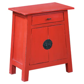 Sunset Trading Shabby Chic Cottage Distressed Red End Table