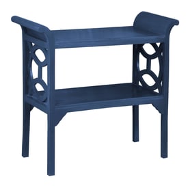 Sunset Trading Shabby Chic Cottage Navy Blue Accent Table