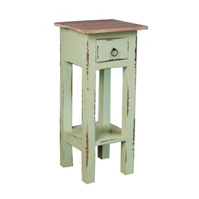 Sunset Trading Shabby Chic Cottage Bahama Lime Narrow Side Table