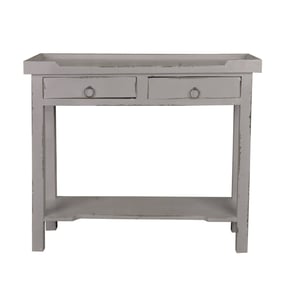 Sunset Trading Shabby Chic Cottage Antique Gray Drawer Console Table