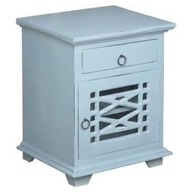 Sunset Trading Shabby Chic Cottage Beach Blue Night Stand