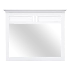 Sunset Trading White Shutter Wood Mirror