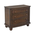 Sunset Trading Bahama Shutter Wood 3 Drawer Nightstand | Tropical Walnut Brown