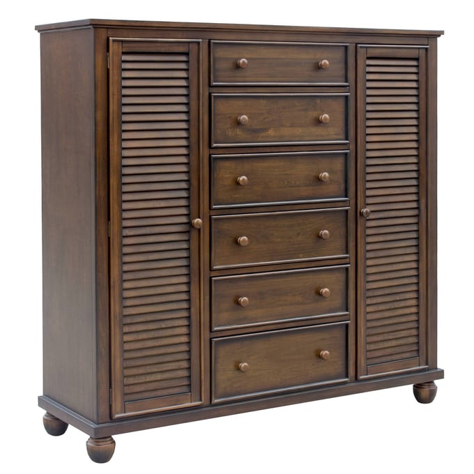 Sunset Trading Bahama Shutter Tropical Walnut Armoire SST-CF-1142-0158