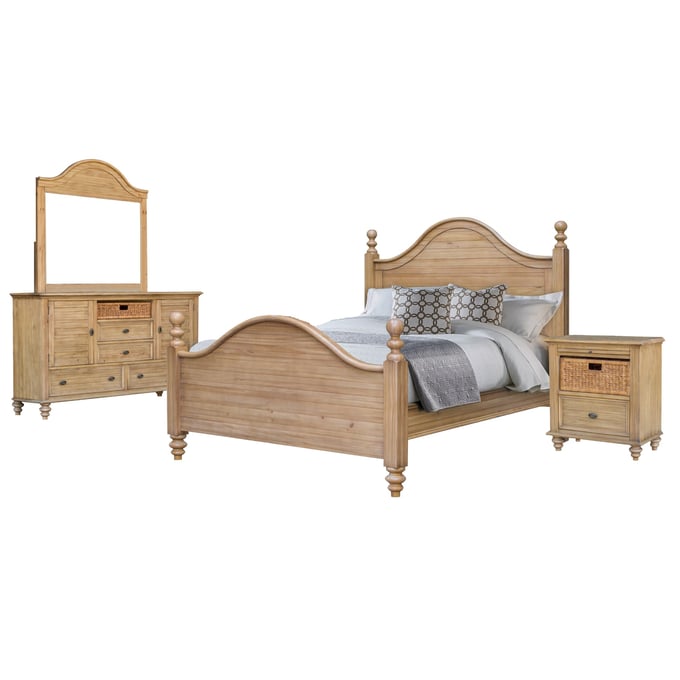 Sunset Trading Vintage Casual Maple 4pc Bedroom Set With Queen Bed SST-CF-1201-0252-Q-BR-S1