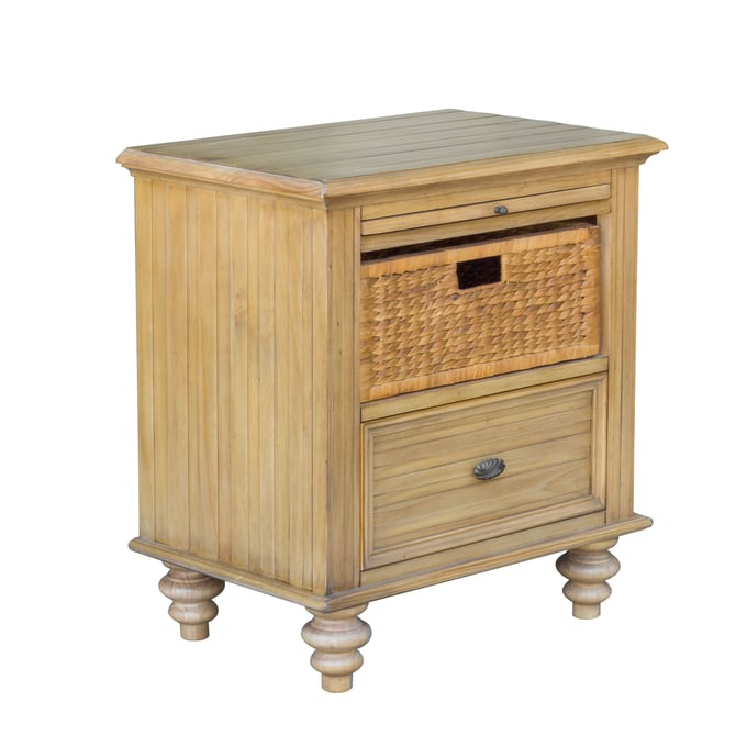 Sunset Trading Vintage Casual Natural Maple Nightstand with Basket SST-CF-1236-0252