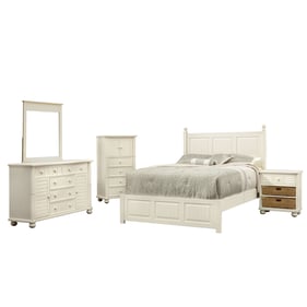 Sunset Trading Ice Cream At The Beach Antique White 5pc Queen Bedroom Set