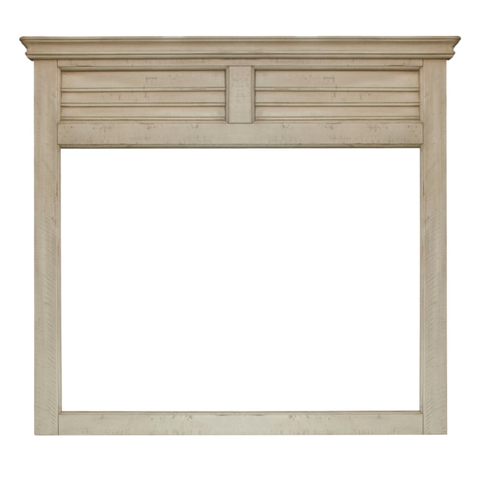 Sunset Trading Shades of Sand Cream Walnut Brown  Shutter Mirror SST-CF-2334-0489