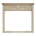 Sunset Trading Shades of Sand Shutter Mirror | Cream/Walnut Brown Solid Wood