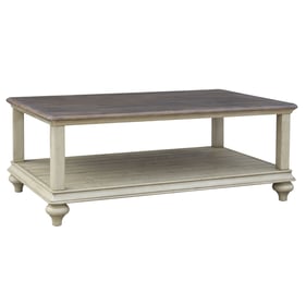 Sunset Trading Shades of Sand Cream Walnut Brown Cocktail Table