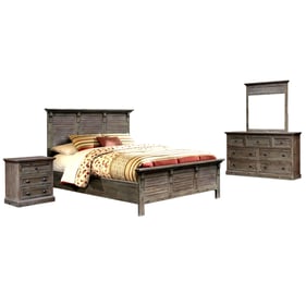 Sunset Trading Solstice Weathered Gray Brown 4pc Bedroom Set With Queen Bed