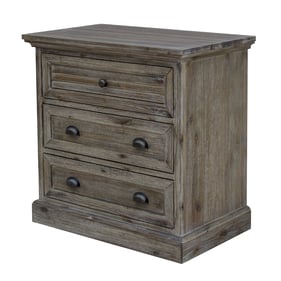 Sunset Trading Solstice Weathered Gray Brown 3 Drawer Nightstand