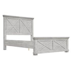 Sunset Trading Crossing Barn Distressed Light Gray Queen Panel Bed