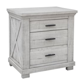 Sunset Trading Crossing Barn Distressed Light Gray Night Stand