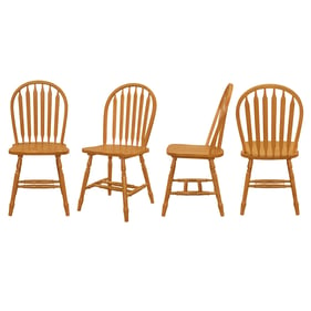 4 Sunset Trading Selections Light Oak Dining Side Chairs