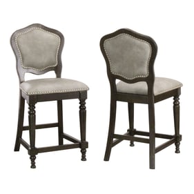 2 Sunset Trading Vegas Distressed Grey Counter Height Bar Stools