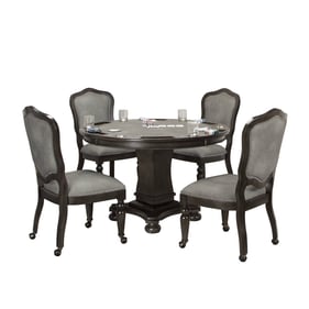 Sunset Trading Vegas Gray 5pc Dining and Poker Set