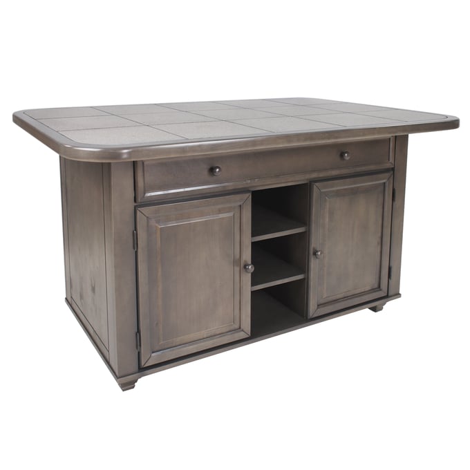 Sunset Trading Shades of Gray Kitchen Island SST-CY-KIT2-AG