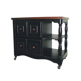 Sunset Trading Antique Black Cherry Regal Kitchen Cart