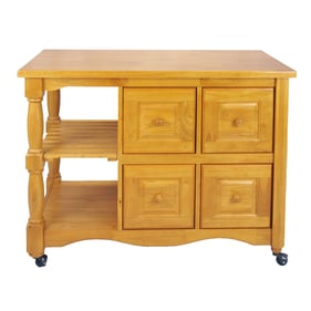 Sunset Trading Selections Light Oak Regal Kitchen Cart