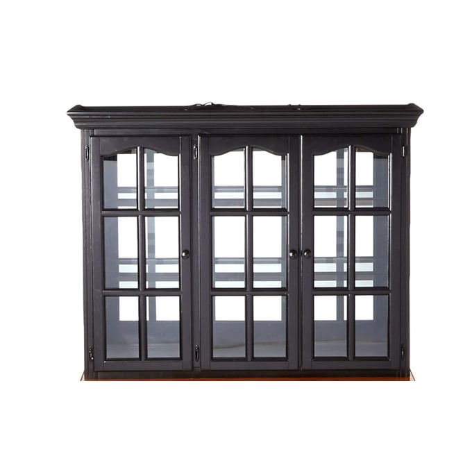 Sunset Trading Antique Black Lighted Hutch Only SST-DLU-22-HUT-BCH