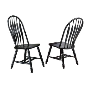 2 Sunset Trading Selections Antique Black Cherry Dining Chairs