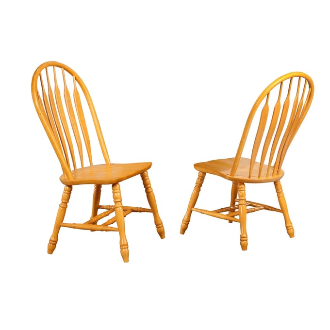 2 Sunset Trading Selections Light Oak Dining Chairs SST-DLU-4130-LO-2