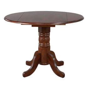 Sunset Trading Andrews Chestnut Round Drop Leaf Dining Table