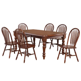 Sunset Trading Tremont Warm Chestnut 7pc Dining Room Set