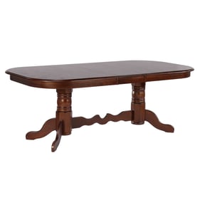 Sunset Trading Andrews Chestnut Double Pedestal Dining Table