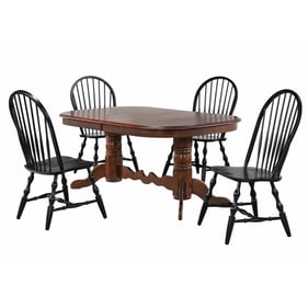 Sunset Trading Andrews Distressed Brown Black 5pc Dining Set