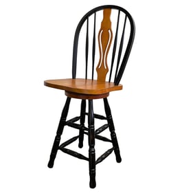 Sunset Trading Antique Black Cherry 24 Inch Keyhole Barstool