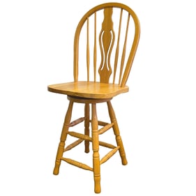 Sunset Trading Selections Light Oak 24 Inch Keyhole Barstool